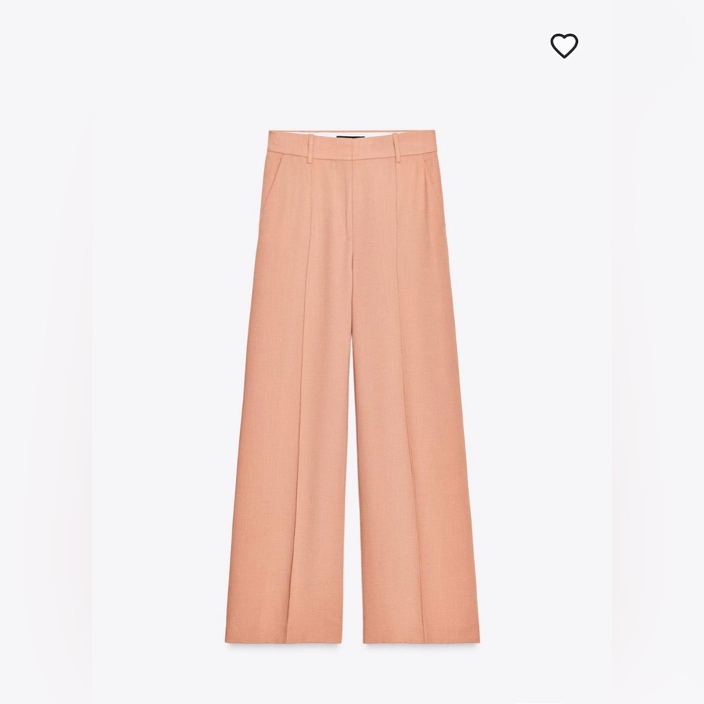 Zara Minimal Pants ZW Collection Pastel Pink, Sz Large, New